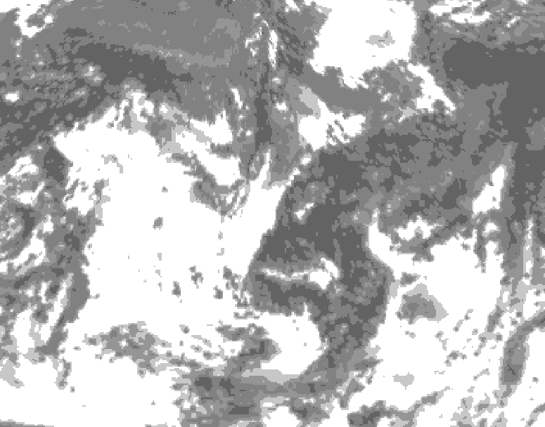 GDPS total cloud 180 hour forecast chart for Canada based on 2026/08/20 0000Z data