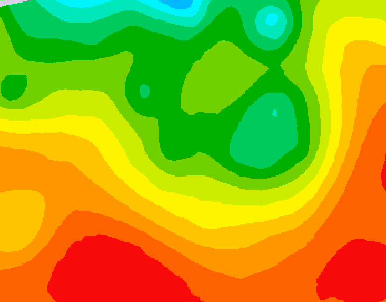 GDPS 500 millibar geopotential height 006 hour forecast chart for Canada based on 2026/08/21 0000Z data