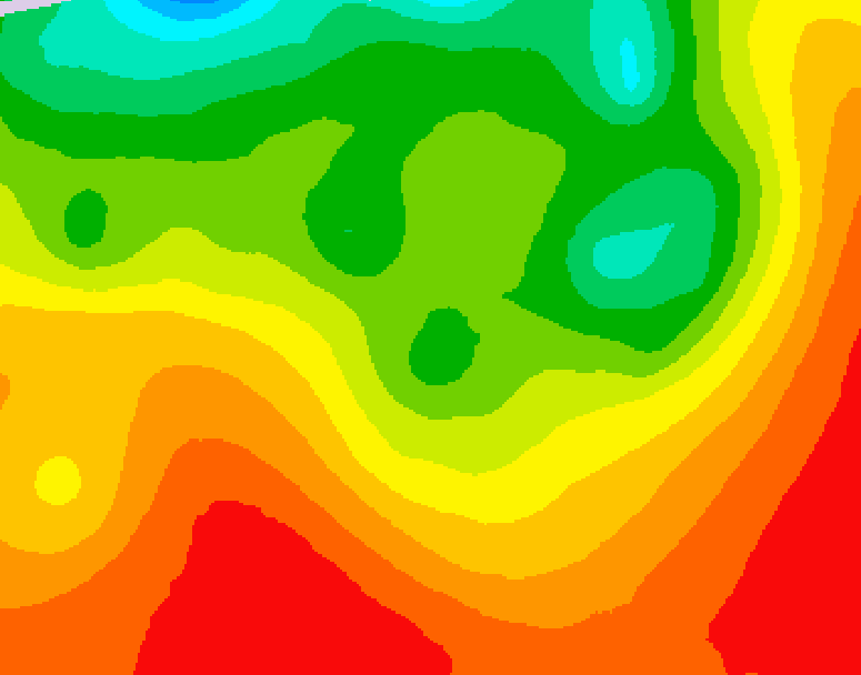 GDPS 500 millibar geopotential height 024 hour forecast chart for Canada based on 2026/08/21 0000Z data