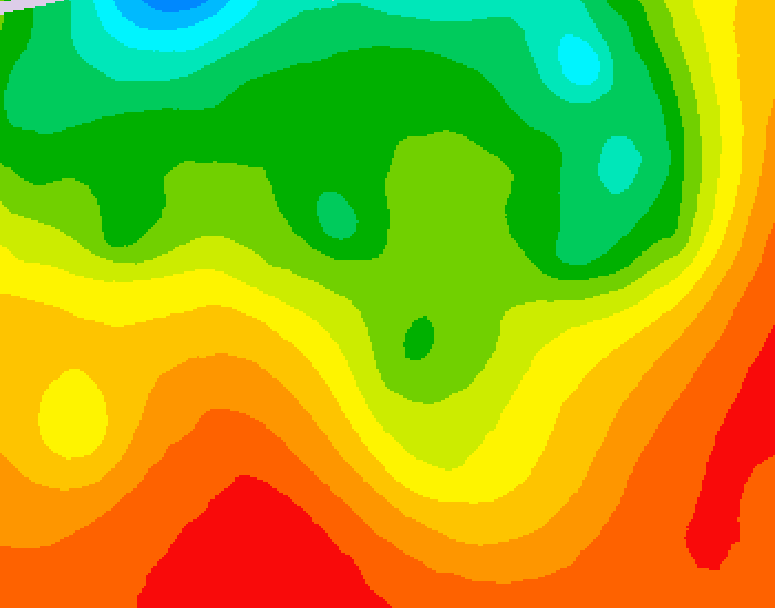 GDPS 500 millibar geopotential height 036 hour forecast chart for Canada based on 2026/08/21 0000Z data