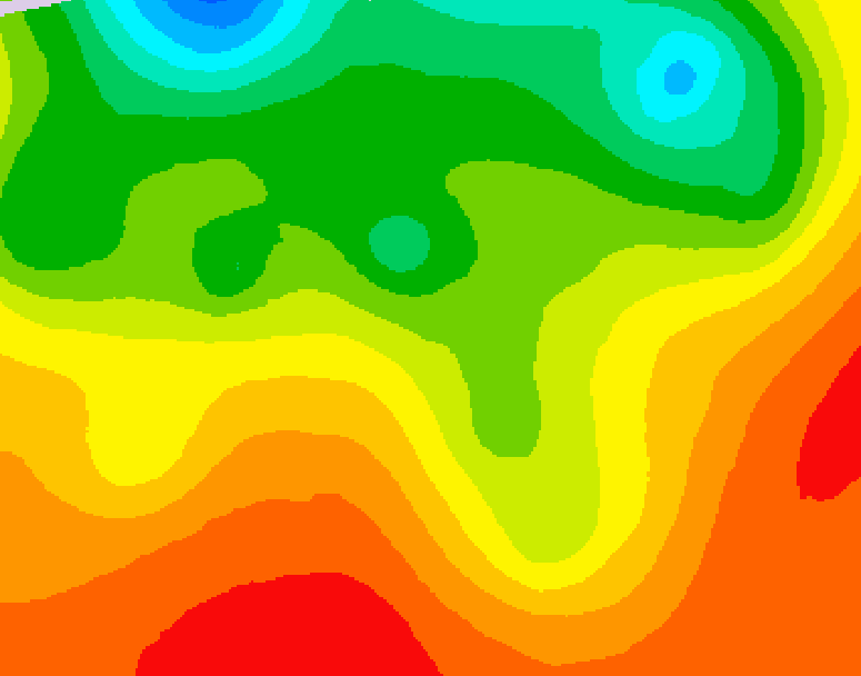 GDPS 500 millibar geopotential height 054 hour forecast chart for Canada based on 2026/08/21 0000Z data