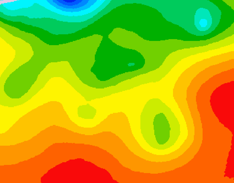 GDPS 500 millibar geopotential height 090 hour forecast chart for Canada based on 2026/08/21 0000Z data