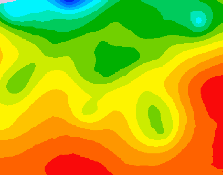 GDPS 500 millibar geopotential height 096 hour forecast chart for Canada based on 2026/08/21 0000Z data