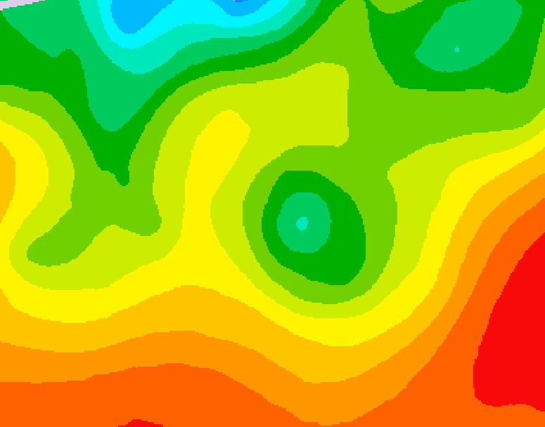 GDPS 500 millibar geopotential height 180 hour forecast chart for Canada based on 2026/08/21 0000Z data