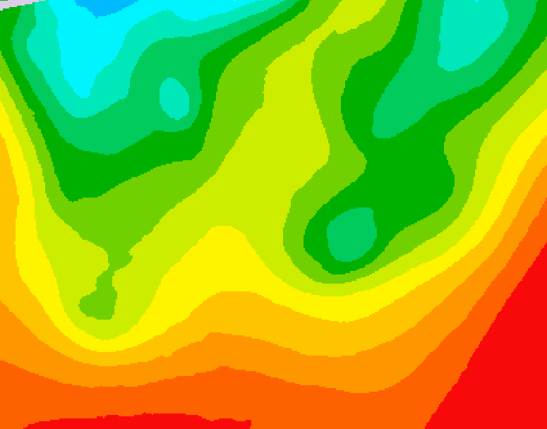 GDPS 500 millibar geopotential height 222 hour forecast chart for Canada based on 2026/08/21 0000Z data