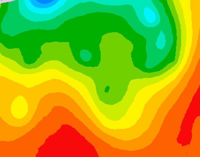 GDPS 500 millibar geopotential height 024 hour forecast chart for Canada based on 2026/08/21 1200Z data