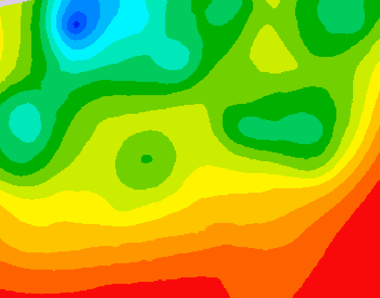 GDPS 500 millibar geopotential height 222 hour forecast chart for Canada based on 2026/08/21 1200Z data
