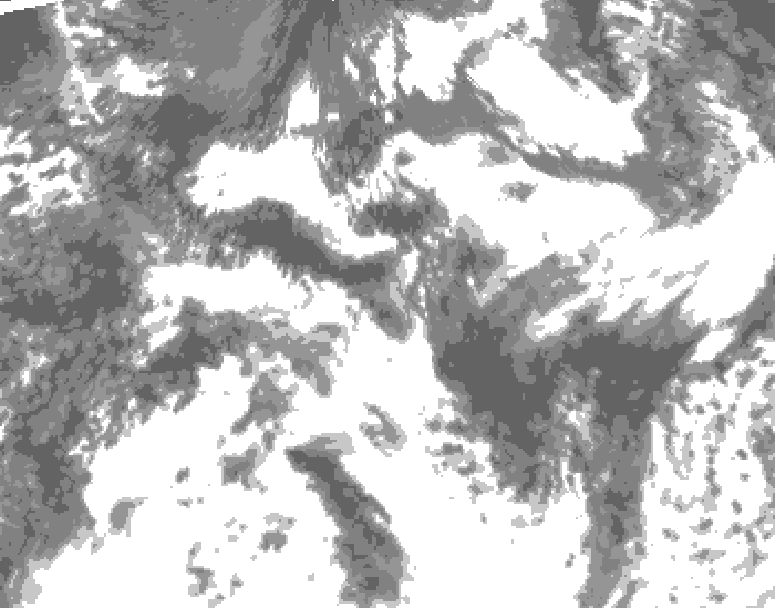 GDPS total cloud 066 hour forecast chart for Canada based on 2026/08/21 0000Z data