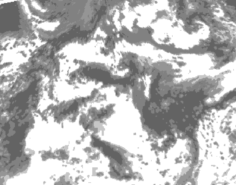 GDPS total cloud 078 hour forecast chart for Canada based on 2026/08/21 0000Z data