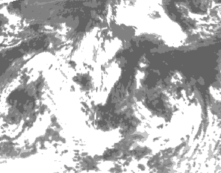 GDPS total cloud 126 hour forecast chart for Canada based on 2026/08/21 0000Z data