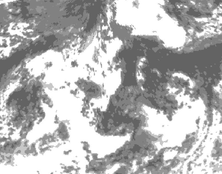 GDPS total cloud 132 hour forecast chart for Canada based on 2026/08/21 0000Z data