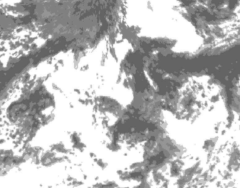 GDPS total cloud 138 hour forecast chart for Canada based on 2026/08/21 0000Z data