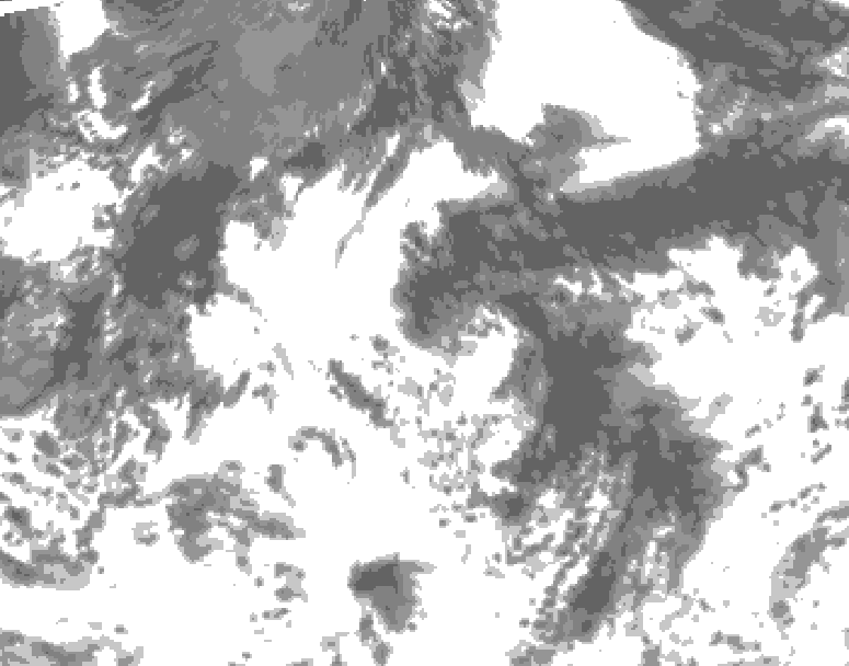 GDPS total cloud 162 hour forecast chart for Canada based on 2026/08/21 0000Z data