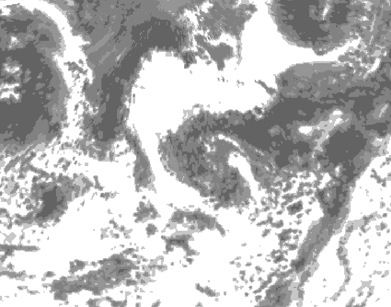 GDPS total cloud 192 hour forecast chart for Canada based on 2026/08/21 0000Z data