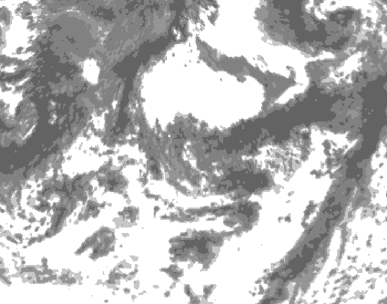 GDPS total cloud 210 hour forecast chart for Canada based on 2026/08/21 0000Z data