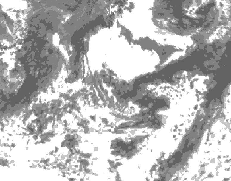 GDPS total cloud 216 hour forecast chart for Canada based on 2026/08/21 0000Z data