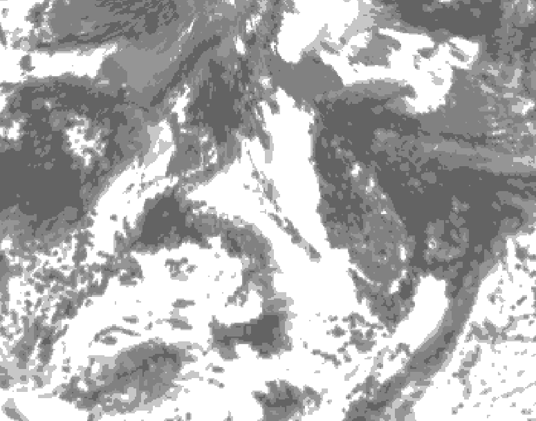 GDPS total cloud 192 hour forecast chart for Canada based on 2026/08/21 1200Z data