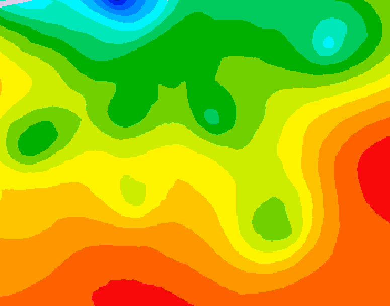GDPS 500 millibar geopotential height 060 hour forecast chart for Canada based on 2026/08/22 0000Z data