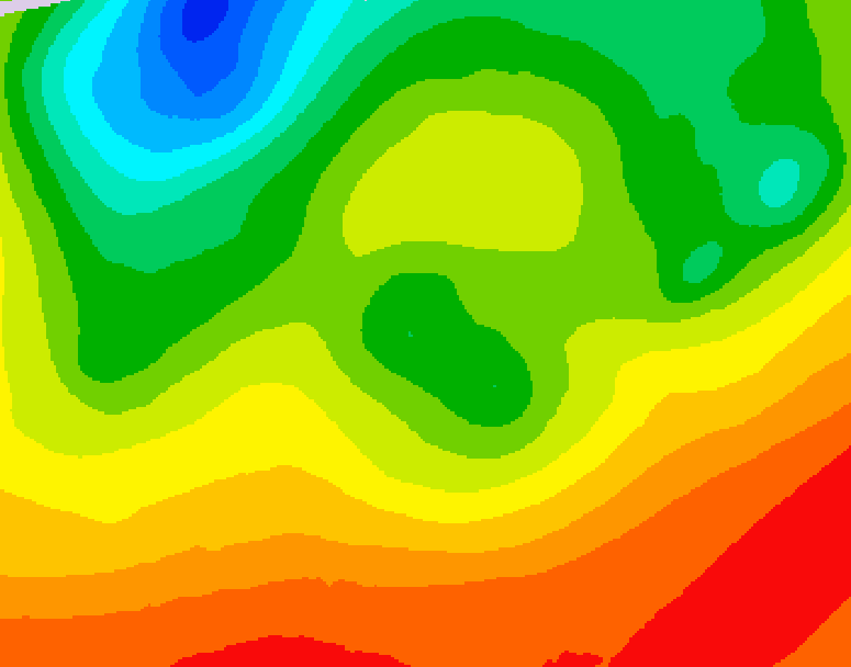 GDPS 500 millibar geopotential height 240 hour forecast chart for Canada based on 2026/08/22 0000Z data