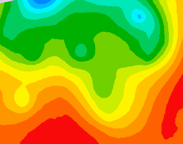 GDPS 500 millibar geopotential height 006 hour forecast chart for Canada based on 2026/08/22 1200Z data