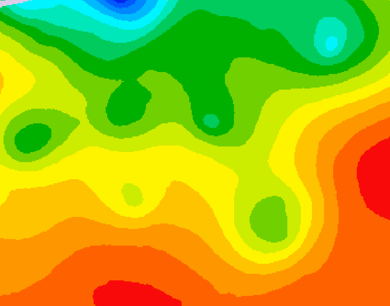 GDPS 500 millibar geopotential height 048 hour forecast chart for Canada based on 2026/08/22 1200Z data