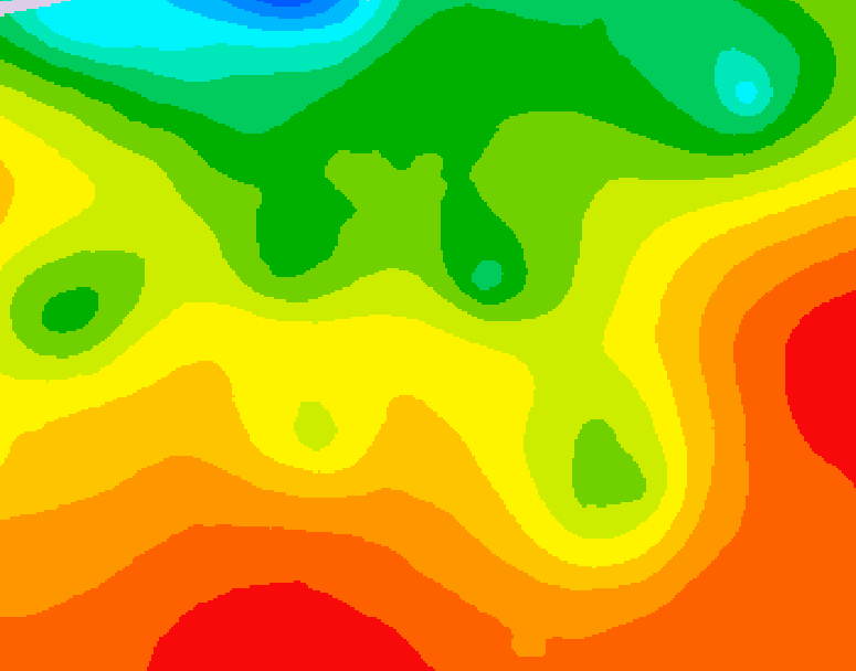 GDPS 500 millibar geopotential height 054 hour forecast chart for Canada based on 2026/08/22 1200Z data