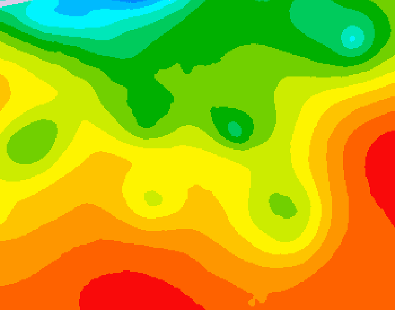 GDPS 500 millibar geopotential height 060 hour forecast chart for Canada based on 2026/08/22 1200Z data