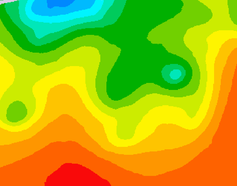 GDPS 500 millibar geopotential height 096 hour forecast chart for Canada based on 2026/08/22 1200Z data