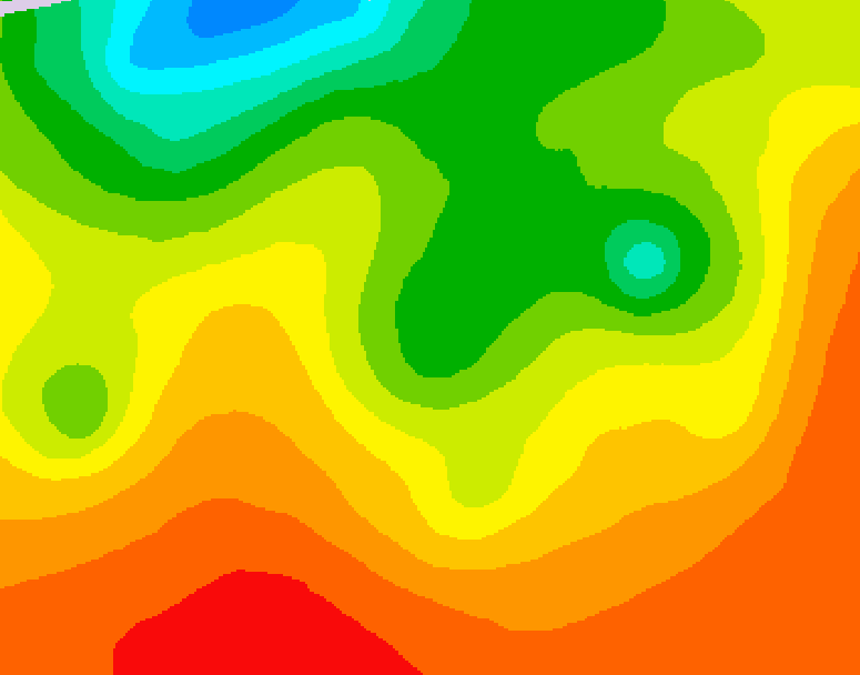 GDPS 500 millibar geopotential height 102 hour forecast chart for Canada based on 2026/08/22 1200Z data