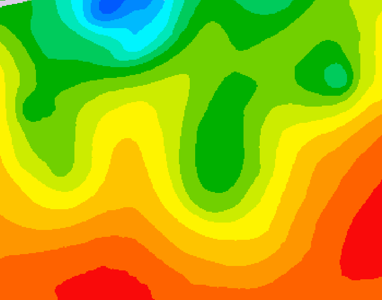 GDPS 500 millibar geopotential height 132 hour forecast chart for Canada based on 2026/08/22 1200Z data