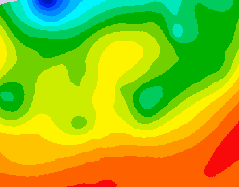 GDPS 500 millibar geopotential height 210 hour forecast chart for Canada based on 2026/08/22 1200Z data