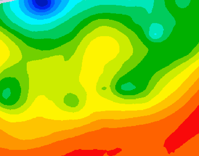 GDPS 500 millibar geopotential height 222 hour forecast chart for Canada based on 2026/08/22 1200Z data