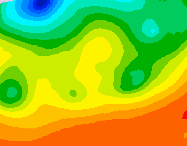 GDPS 500 millibar geopotential height 234 hour forecast chart for Canada based on 2026/08/22 1200Z data