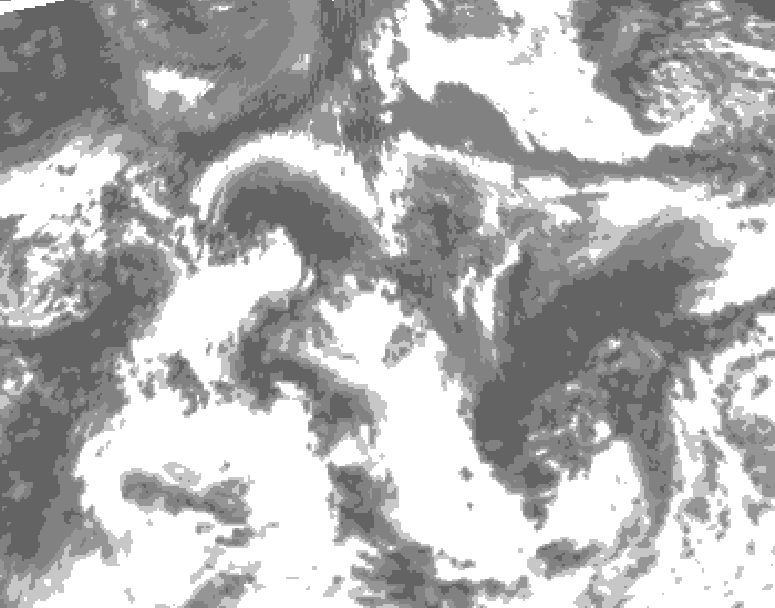 GDPS total cloud 060 hour forecast chart for Canada based on 2026/08/22 0000Z data