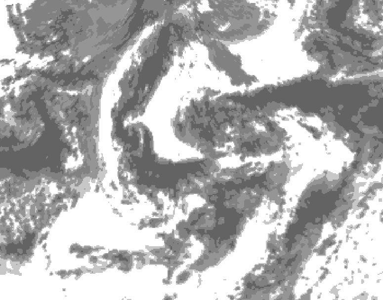 GDPS total cloud 204 hour forecast chart for Canada based on 2026/08/22 0000Z data