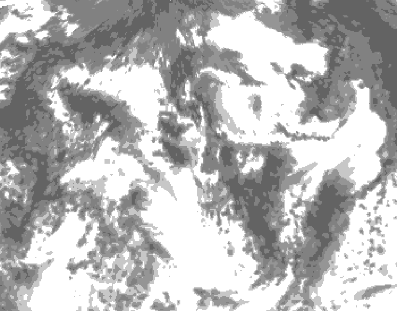 GDPS total cloud 012 hour forecast chart for Canada based on 2026/08/22 1200Z data