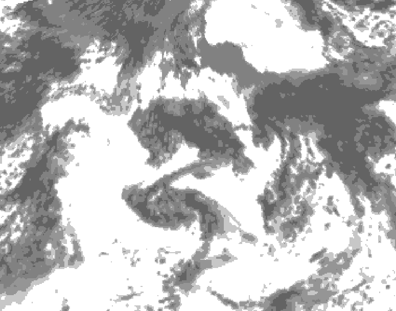 GDPS total cloud 078 hour forecast chart for Canada based on 2026/08/22 1200Z data
