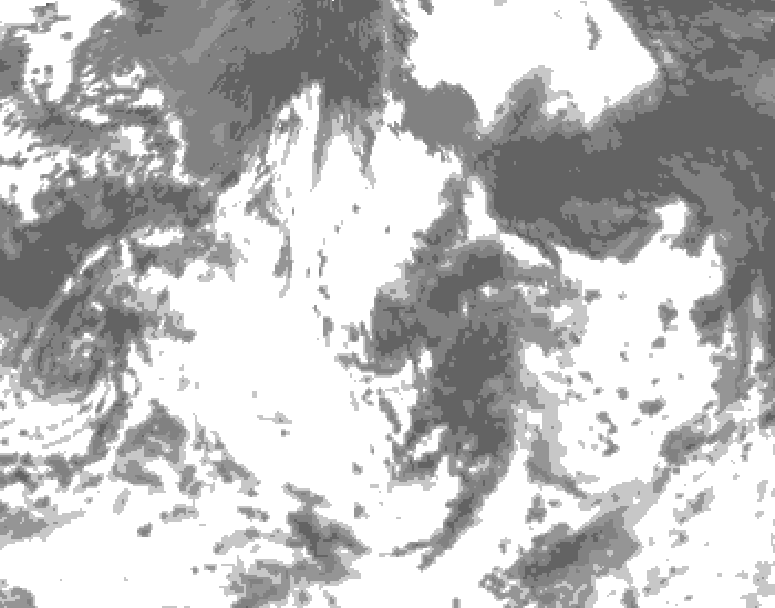 GDPS total cloud 114 hour forecast chart for Canada based on 2026/08/22 1200Z data