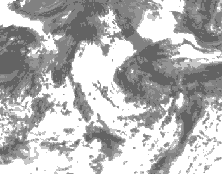 GDPS total cloud 168 hour forecast chart for Canada based on 2026/08/22 1200Z data