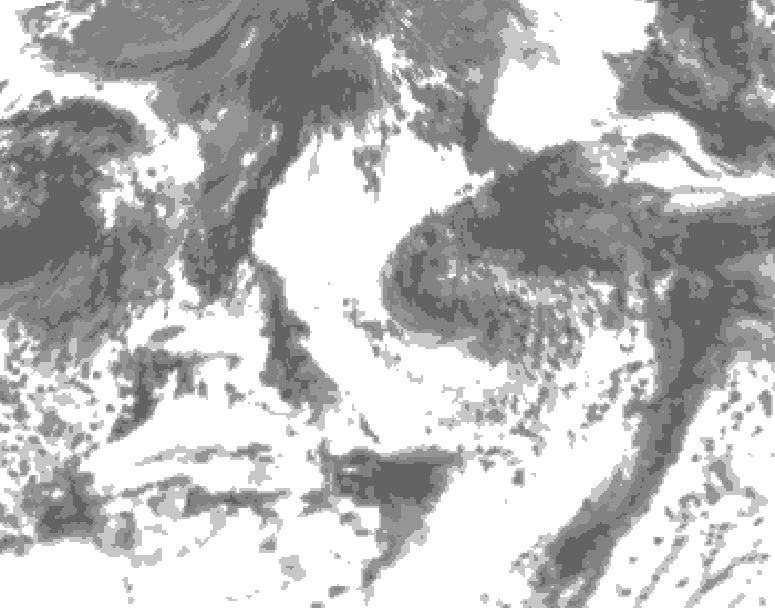 GDPS total cloud 174 hour forecast chart for Canada based on 2026/08/22 1200Z data