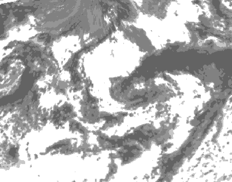 GDPS total cloud 192 hour forecast chart for Canada based on 2026/08/22 1200Z data