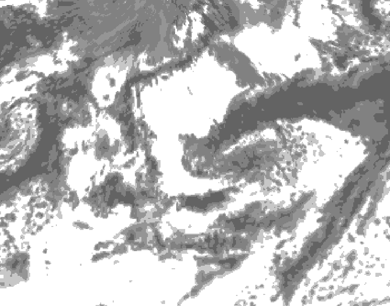 GDPS total cloud 198 hour forecast chart for Canada based on 2026/08/22 1200Z data