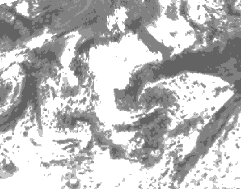 GDPS total cloud 204 hour forecast chart for Canada based on 2026/08/22 1200Z data
