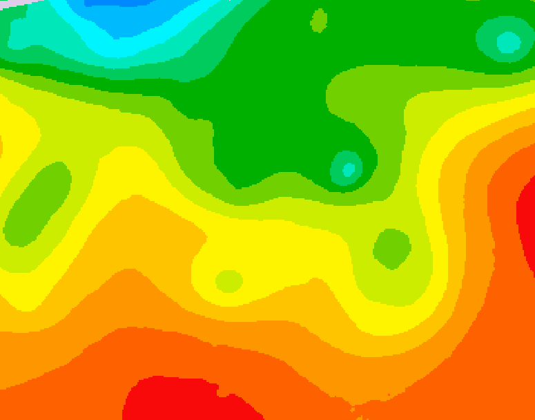 GDPS 500 millibar geopotential height 060 hour forecast chart for Canada based on 2026/08/23 0000Z data
