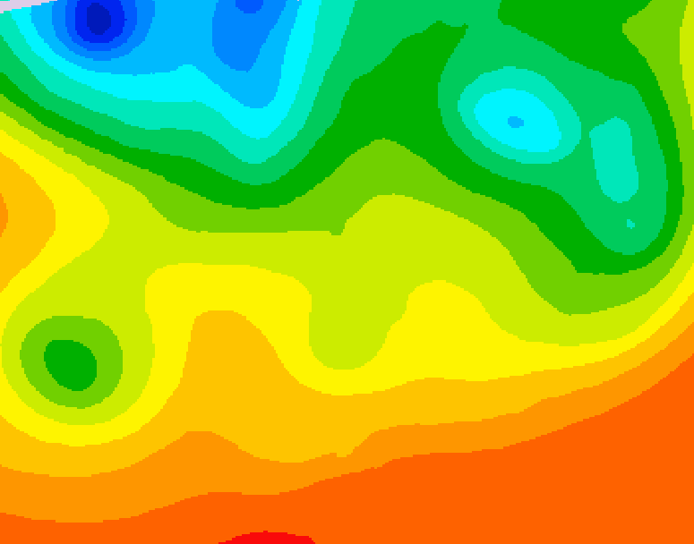 GDPS 500 millibar geopotential height 234 hour forecast chart for Canada based on 2026/08/23 0000Z data