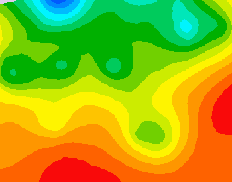 GDPS 500 millibar geopotential height 006 hour forecast chart for Canada based on 2026/08/23 1200Z data