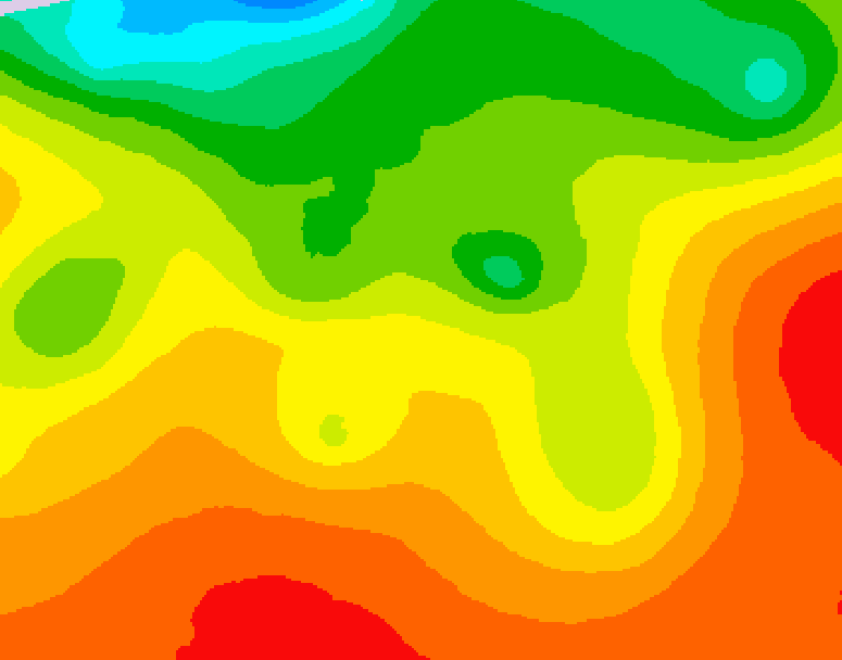 GDPS 500 millibar geopotential height 036 hour forecast chart for Canada based on 2026/08/23 1200Z data
