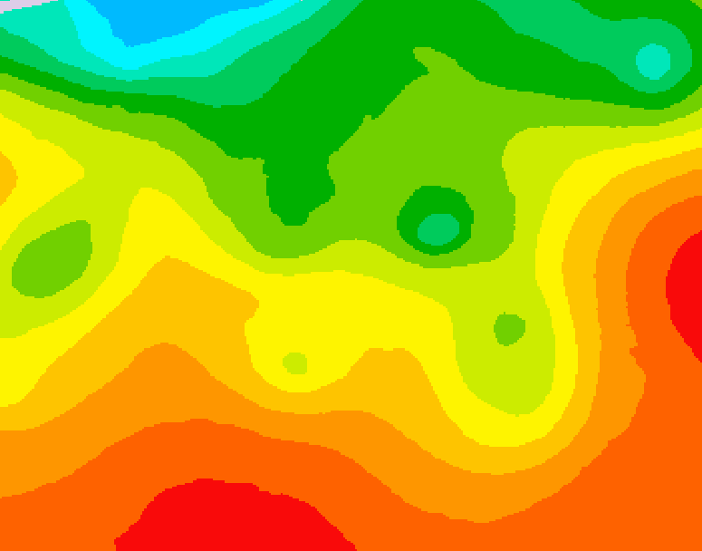 GDPS 500 millibar geopotential height 042 hour forecast chart for Canada based on 2026/08/23 1200Z data
