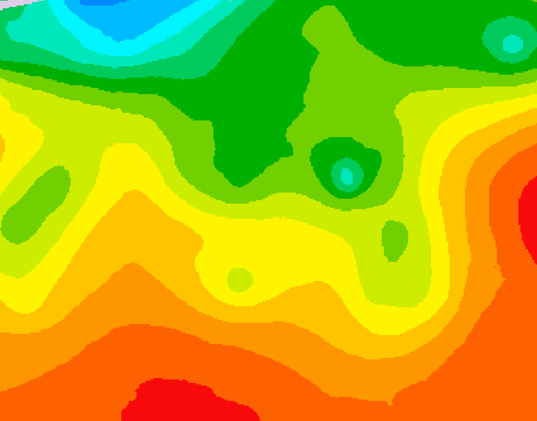 GDPS 500 millibar geopotential height 048 hour forecast chart for Canada based on 2026/08/23 1200Z data
