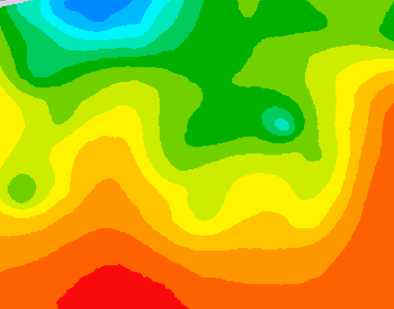 GDPS 500 millibar geopotential height 066 hour forecast chart for Canada based on 2026/08/23 1200Z data